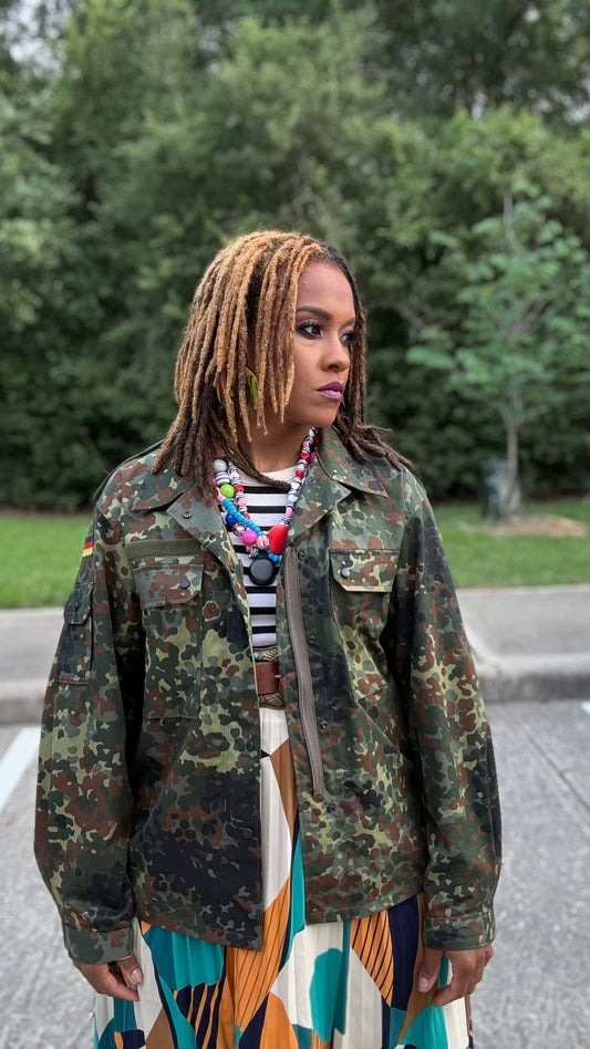 AMEN Hand-Painted Camo Jacket | Wearable Testimony Vol. 001