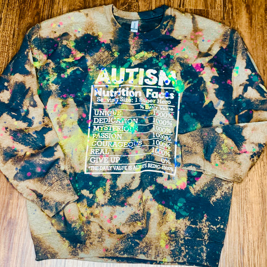 AUTISM NUTRITION CREWNECK (MULTICOLOR SPLATTER)