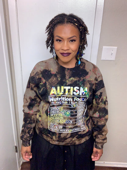 AUTISM NUTRITION CREWNECK (MULTICOLOR SPLATTER)